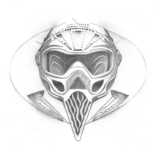 Motorcycle Tire Track Forming A Guitar