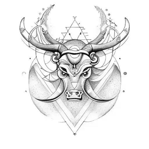 Taurus Zodiac Sign Tattoo Surrounded By Leo Libra And Cancer Sign