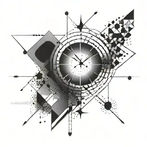 An Abstract Geometric Design Representing The Concept Of Time And Living In The Moment