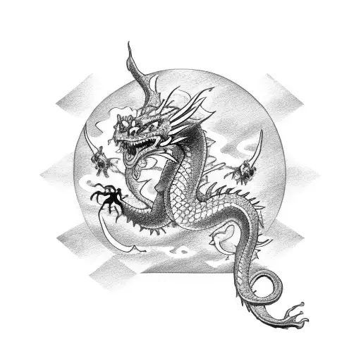 Cross With A Dragon Ontop