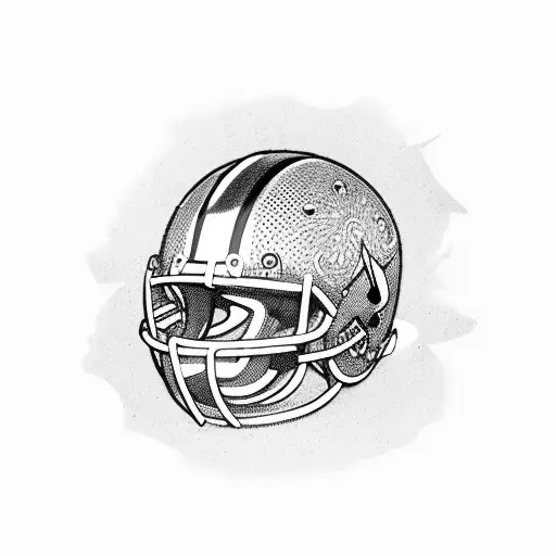 A Football Helmet With A Camouflage Design