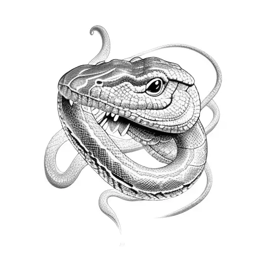 Snake With Open Mouth