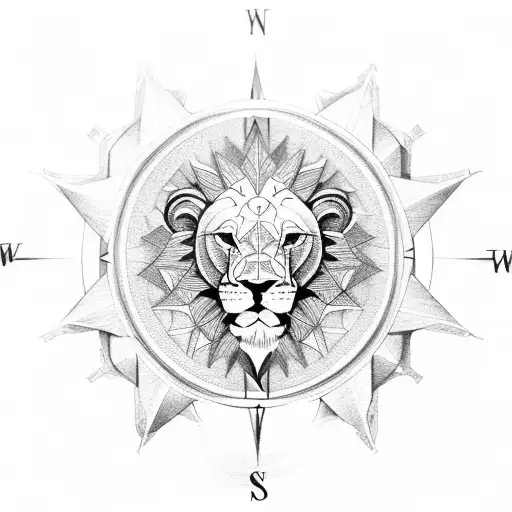 Compass Lion Ship