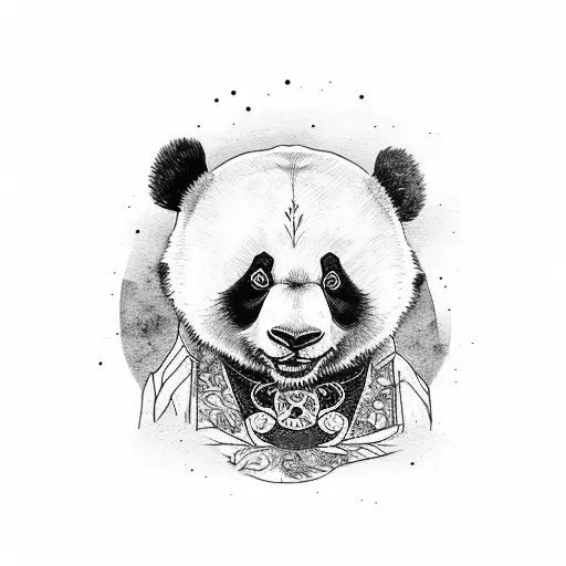 Panda With Claw And Bear Pride Flag