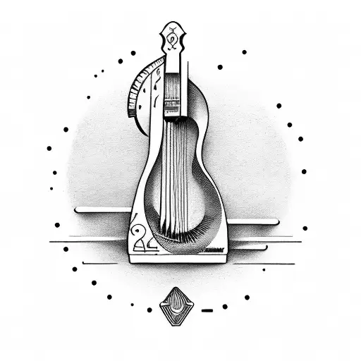 A Harp Guitar With Rainbow Strings And A Piano Keyboard Incorporated Into The Body