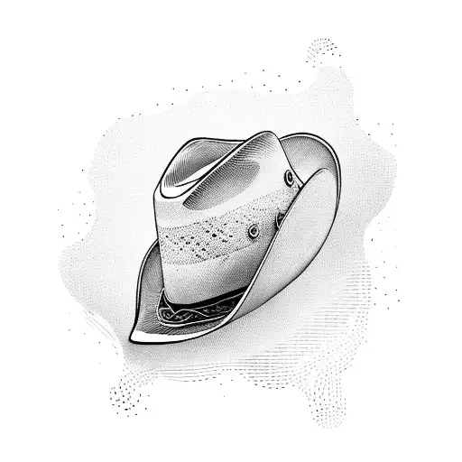 Cowboy Hat With Sunset