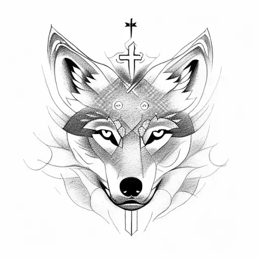 Wolf And A Cross
