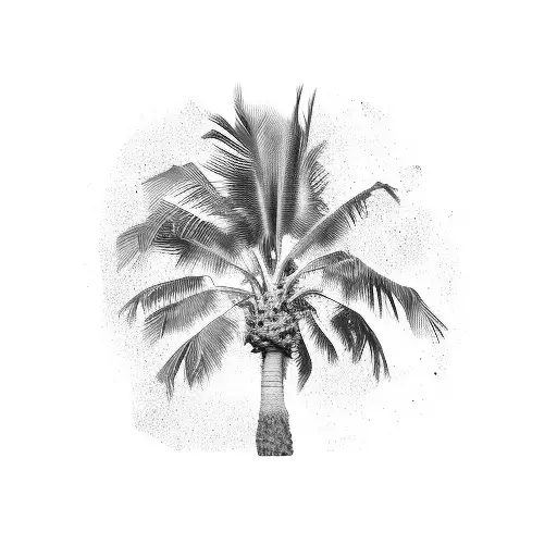 Palm Tree One Line With Florence And Sienna Written In Arabic