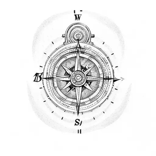 A Revolver With A Compass