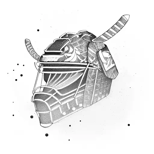 Samurai Style Hockey Goalie Helmet
