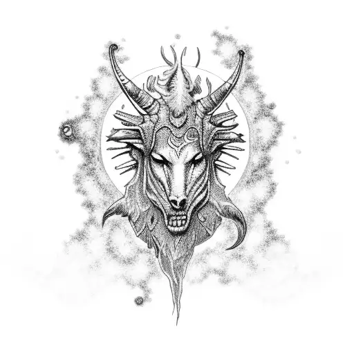 Travis Scott Riding A Mythical Creature Through An Animated Galaxy