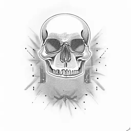 Hourglass With Skull