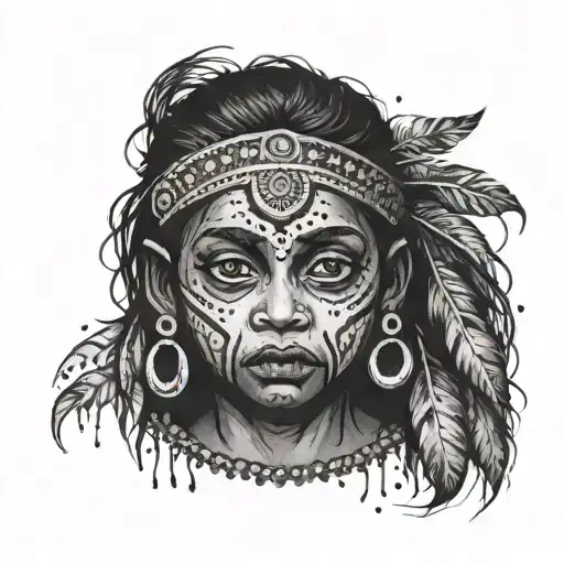 Zombi Indian Face Child