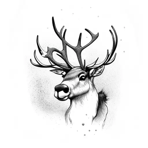 Reindeer Hanging From Dead Tree