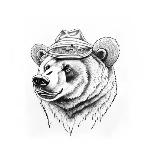 Bear Wearing A Bob Marley's Hat