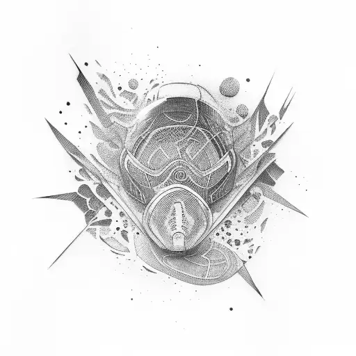 Abstract Representation Of A Speedskater