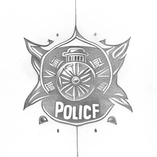 Stylized Burning Police Car 2D