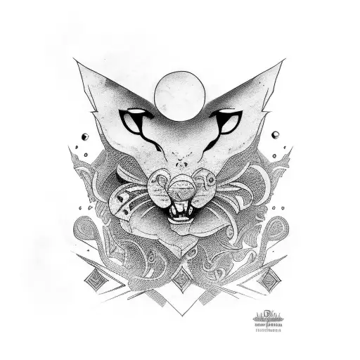 A Tattoo Depicting The Juxtaposition Of Strength And Pleasure