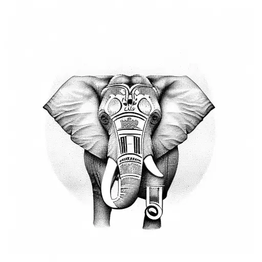 Elephant With Music Notes