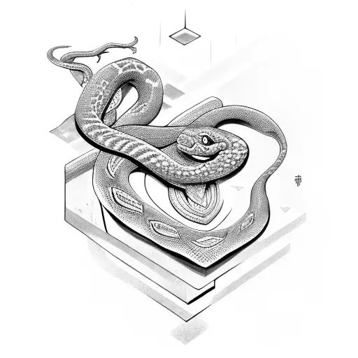 A Snake With Heart Patterns As Skin