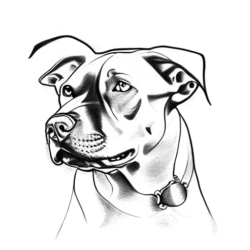 Pitbull Wearing A Chain Saying Tank