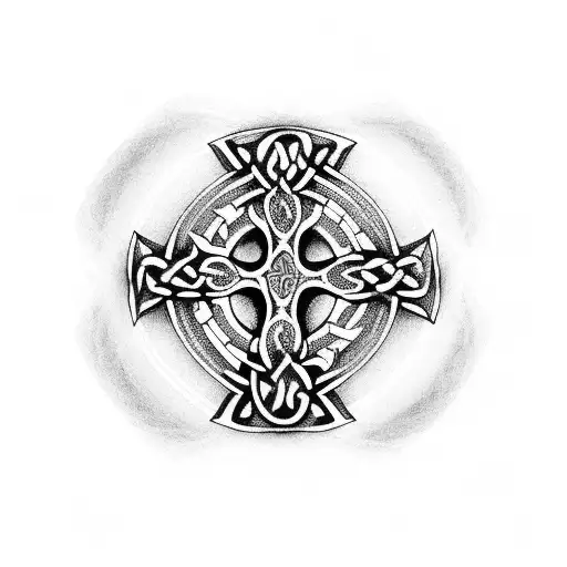 Celtic Cross With Praying Hands