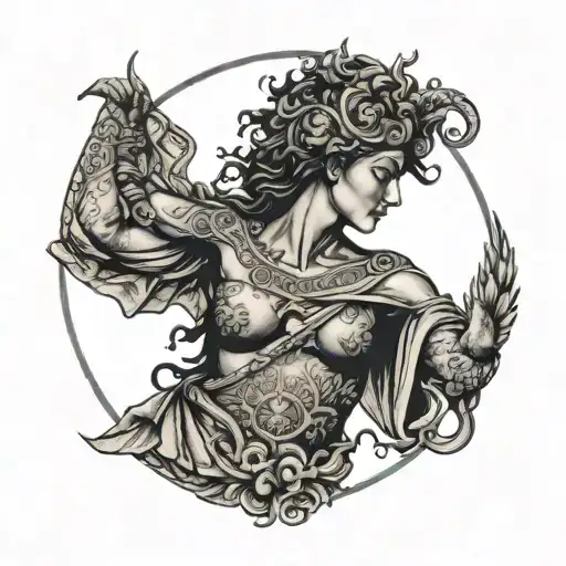 Greece Mythology Blackwork