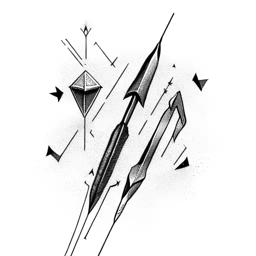 Arrow Pointed Up With Pheniox Wrapped Around It