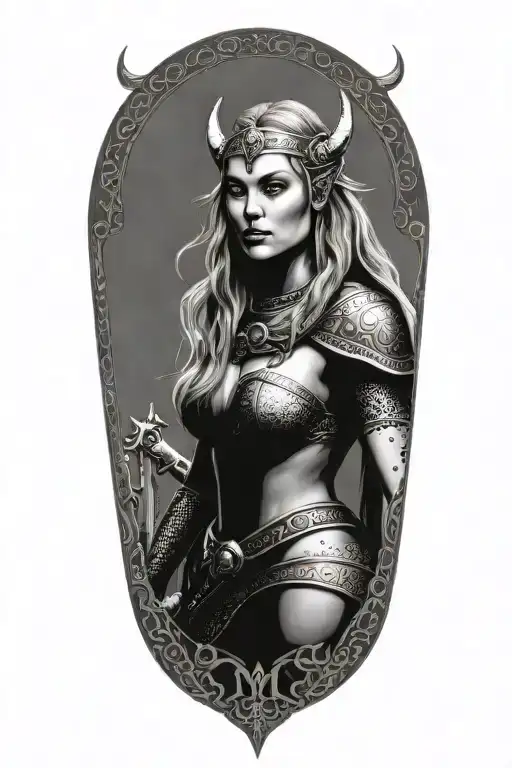 Norse Viking Princess Pinup Girl