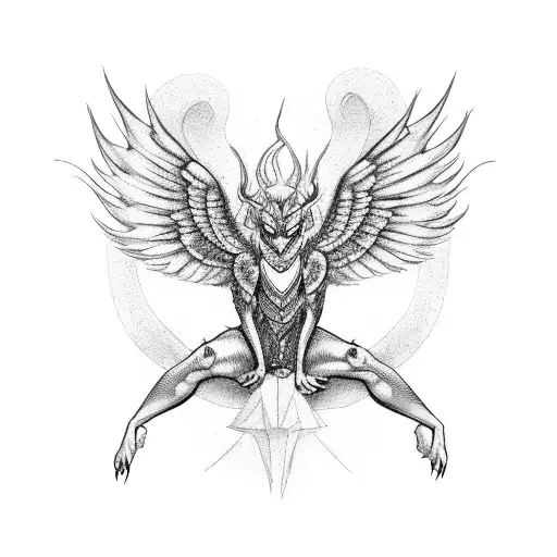 A Mythical Creature With The Body Of An Animal And The Wings Of A Human