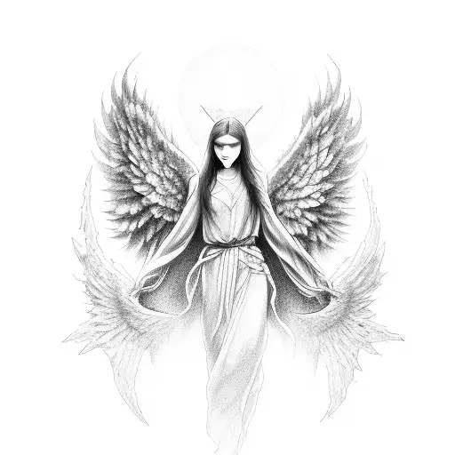 A Fallen Angel Embracing Darkness