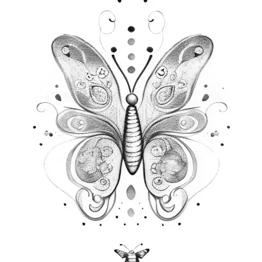 Butterfly And Dog Paw Print With Flowers