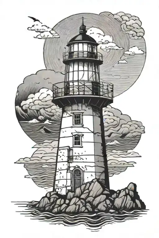 Lighthouse Lines Old Mountain