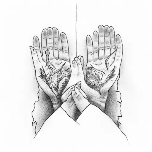 Praying Hands With A Remarkable Scar