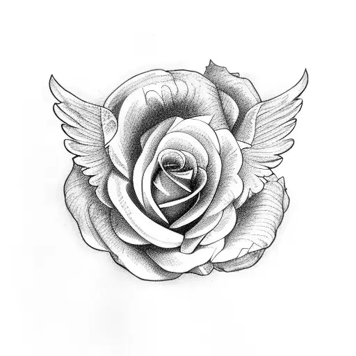 Roses With Angel Wings