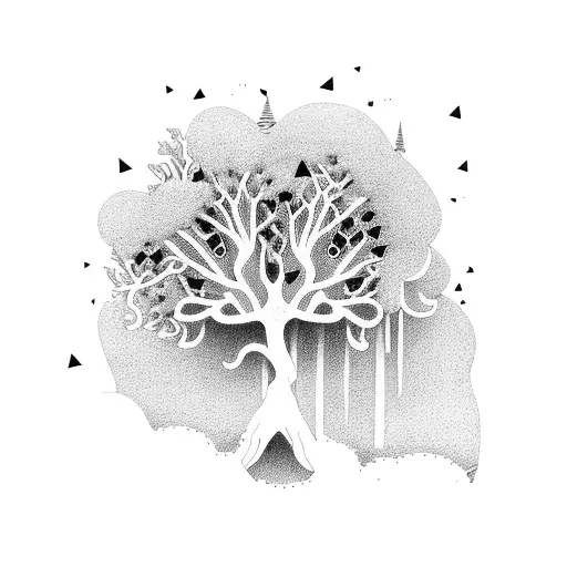 Tree Horses Galope Juntos