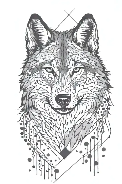 Wolf With Cross