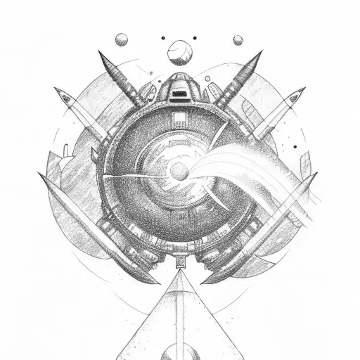 Rocket With A Background Of Space