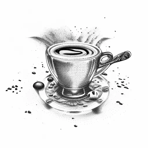 A Television Set With Coffee Beans Pouring Out Of It