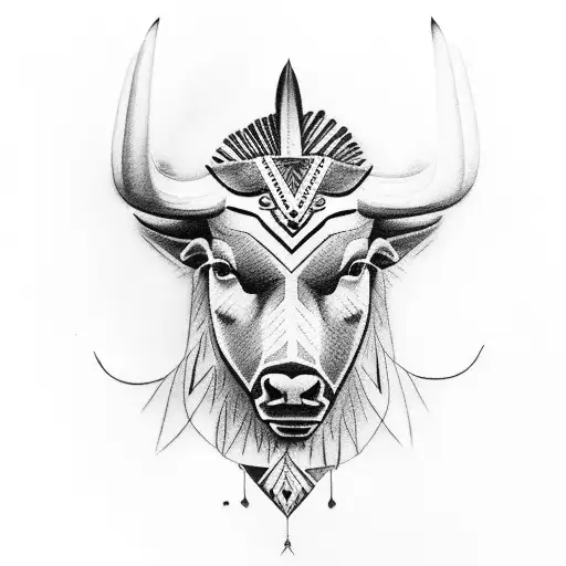 An Indigenous Warrior From The Island Of Marajo Riding A Buffalo