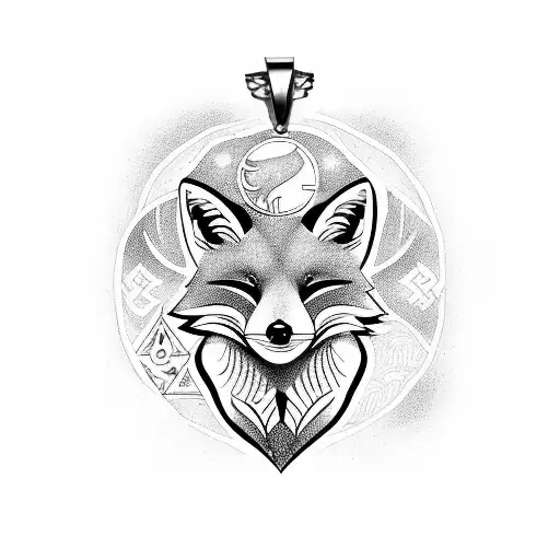 A Fox Wearing A Virgo Zodiac Symbol As A Pendant While Exploring Different Travel Destinations