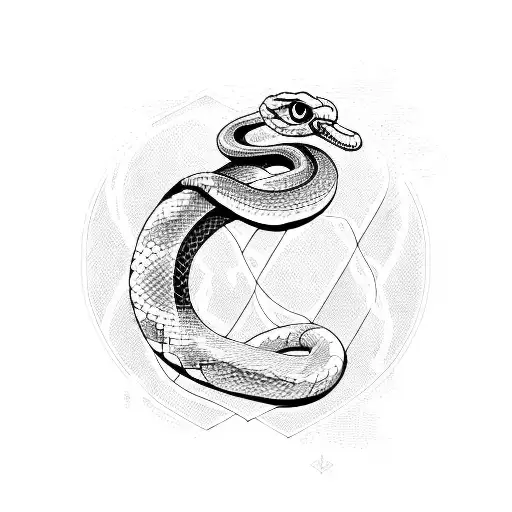 Snake In The Shape Of A Heart