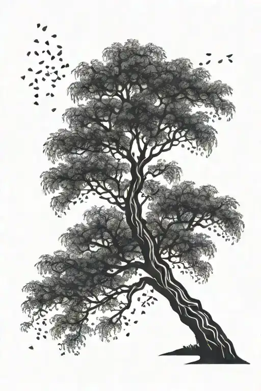 Willow Tree Silhouette