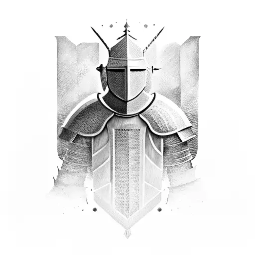 Knight Walking Out Of Broken Armor