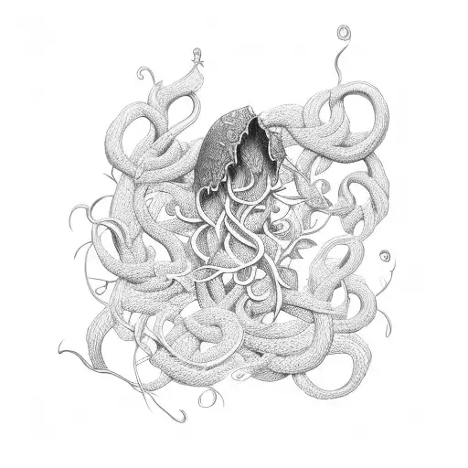 Winding Vine With Leaves