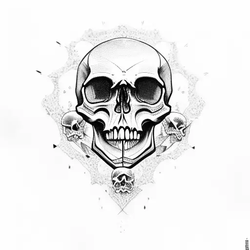 Skull With Knife Inside