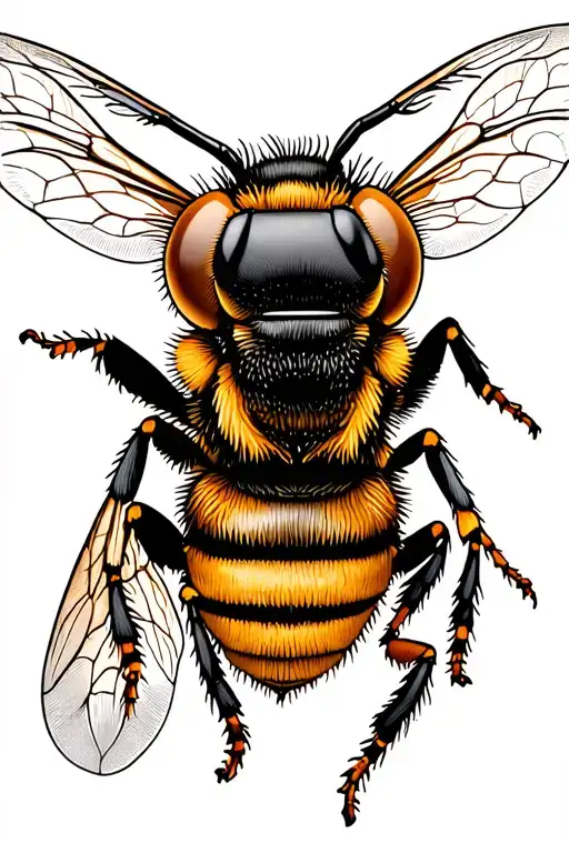 Realistic Bee Perched