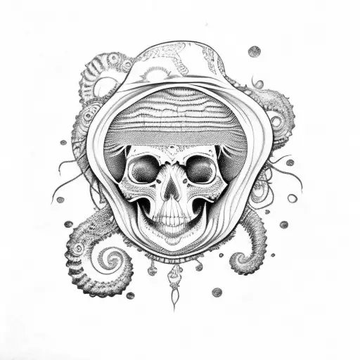 Jelly Fish With Skull