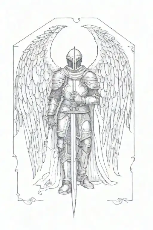 A Knight With An Angel On His Back