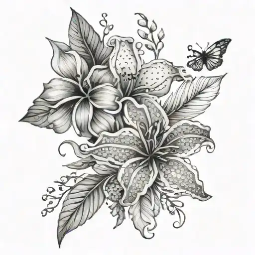 January And May Birth Month Flowers Intertwined